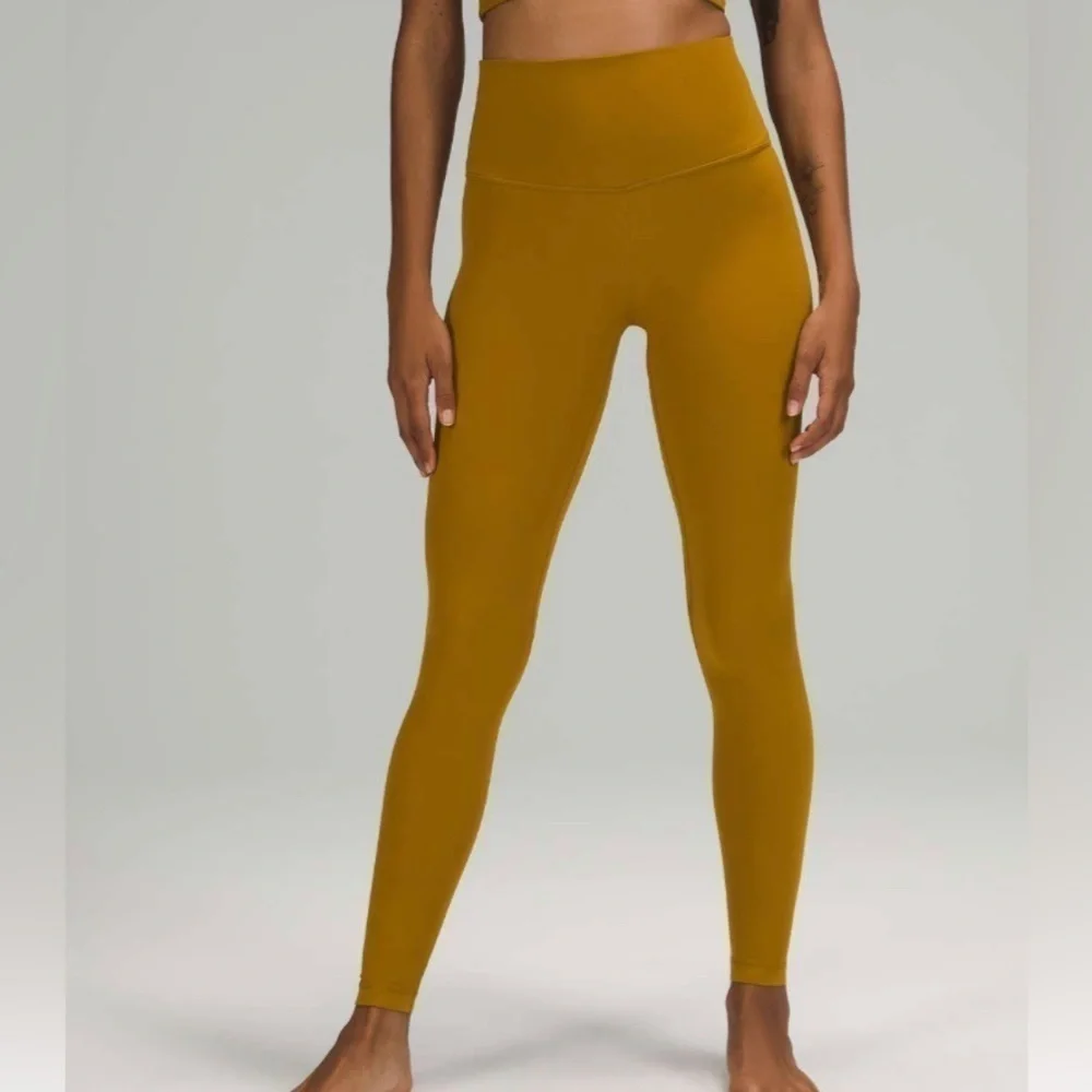 Lululemon Women Align HR Pant 28” Nulu LW5CZ4S GLSC Gold Spice Size 0